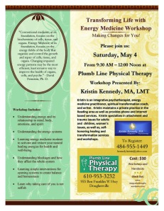 Transforming Life with Energy Medicine Flyer 3.7